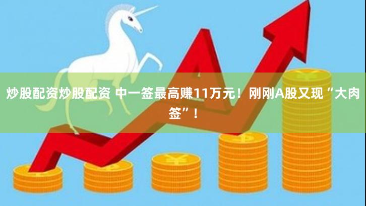 炒股配资炒股配资 中一签最高赚11万元！刚刚A股又现“大肉签”！