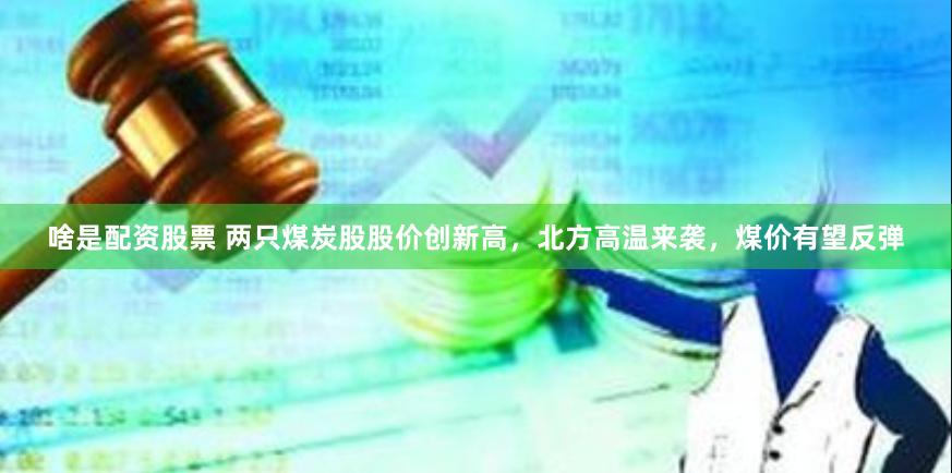 啥是配资股票 两只煤炭股股价创新高，北方高温来袭，煤价有望反弹